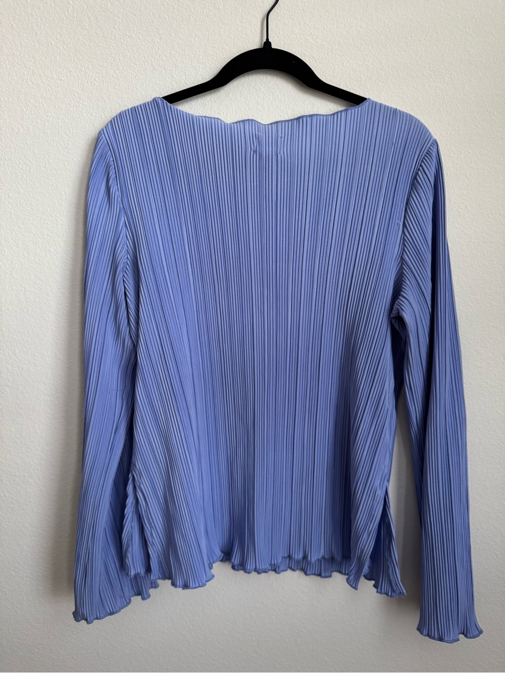 a new day Periwinkle Pleated Long-Sleeve Top
